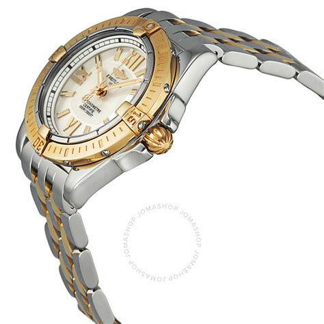 Breitling Lady Cockpit Silver Dial Gold and Stainless 